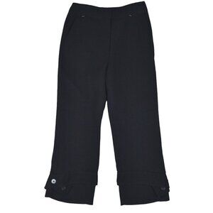 3.1 Phillip Lim Pants Women Size 2 Black Crop Capri Kick Flare Trousers Mid Rise